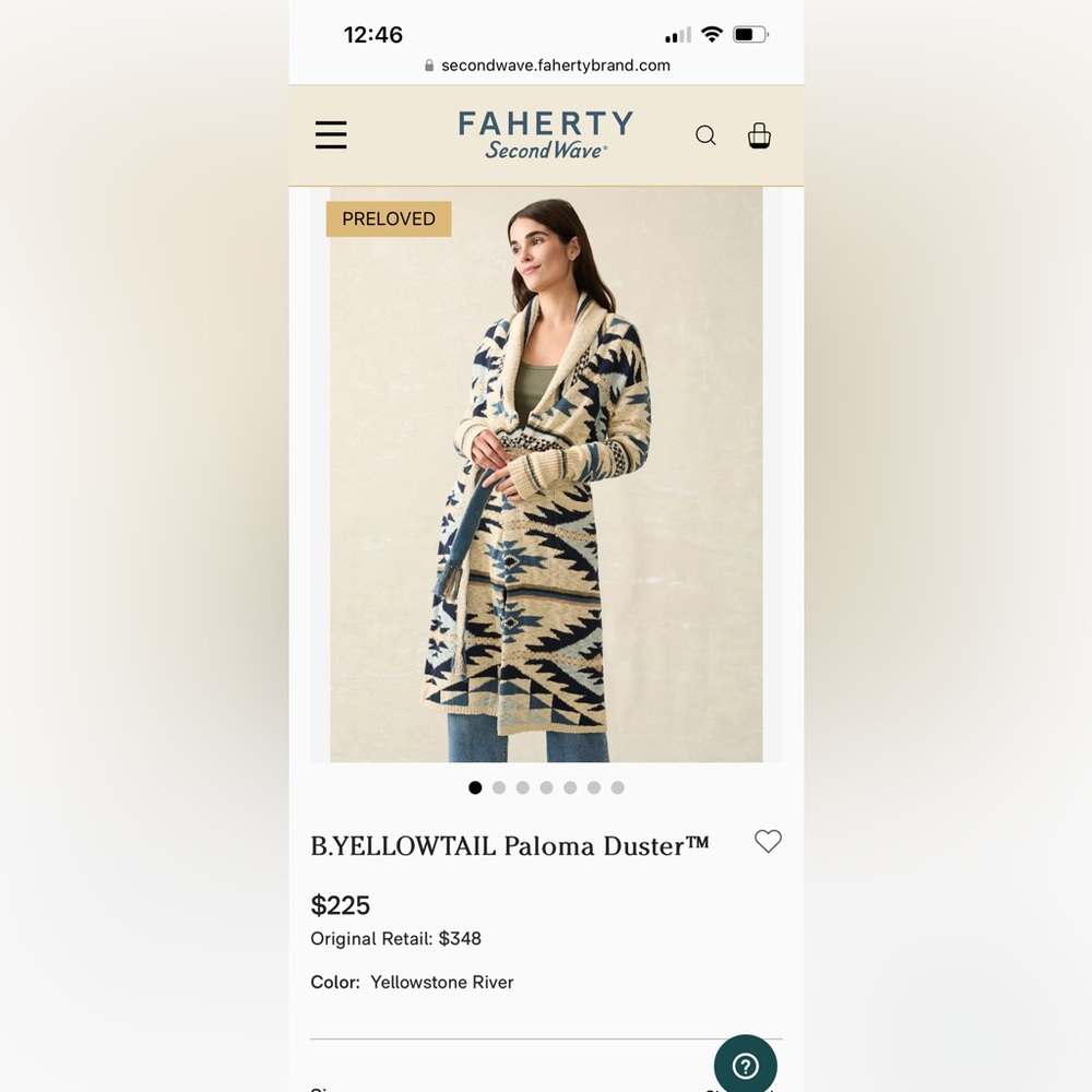 B.YELLOWTAIL Paloma Duster™M Faherty